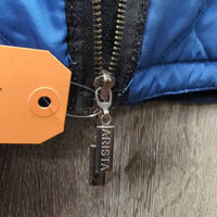 Light Quilt & Fleece Lined Jacket *BROKEN ZIPPER, gc, hairy, frayed seams, v.rubbed, pilly & snagged cuffs
