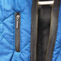 Light Quilt & Fleece Lined Jacket *BROKEN ZIPPER, gc, hairy, frayed seams, v.rubbed, pilly & snagged cuffs
