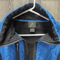 Light Quilt & Fleece Lined Jacket *BROKEN ZIPPER, gc, hairy, frayed seams, v.rubbed, pilly & snagged cuffs
