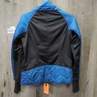 Light Quilt & Fleece Lined Jacket *BROKEN ZIPPER, gc, hairy, frayed seams, v.rubbed, pilly & snagged cuffs
