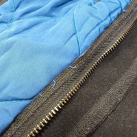 Light Quilt & Fleece Lined Jacket *BROKEN ZIPPER, gc, hairy, frayed seams, v.rubbed, pilly & snagged cuffs
