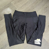 Grippy Euro Seat Riding Tight Breeches, Pull On *gc, mnr hair, seam rubs, frays & pills
