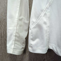 LS Sun Show Shirt, 1/2 Snap Up, attached snap collar *gc, mnr puckered collar, seam puckers, cuff seam rubs
