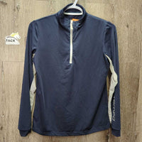 LS Sun Shirt, 1/3 Zip Up, Mesh Sleeves *vgc, older
