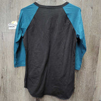 T Shirt *gc, faded, hairy, curling bottom, deodorant sparkles, mnr stain?
