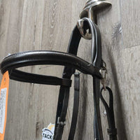 Rsd Padded Training Bridle, removable flash *xc/vgc, mnr dirt, dents, extra holes, sticky brow, v. mnr gouge
