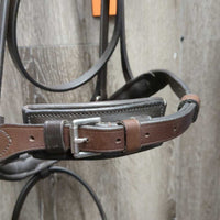 Rsd Padded Training Bridle, removable flash *xc/vgc, mnr dirt, dents, extra holes, sticky brow, v. mnr gouge
