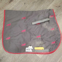 Microsuede Jumper Saddle Pad, tabs *vgc/gc, hair, mnr dirt/dust, hair, stains
