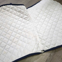Quilt Jumper Saddle Pad, tabs, piping *gc, clean, mnr hair, snag, residue, puckers, stains & curled corner
