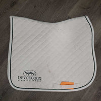 Quilt Dressage Saddle Pad, 1x piping *gc, clean, pilly, mnr hair, threads, stains, dingy
