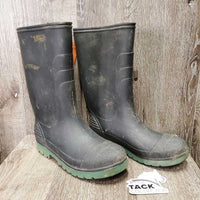 Thick Short Rubber Boots *gc, dirty, sticker residue, dusty, scratches, dirty inside, smell
