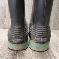 Thick Short Rubber Boots *gc, dirty, sticker residue, dusty, scratches, dirty inside, smell
