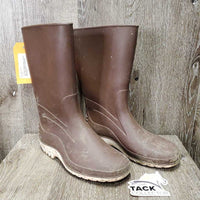 Thin Short Rubber Boots *gc/fair, dirty, rubs, stains, scratches
