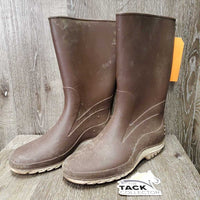 Thin Short Rubber Boots *gc/fair, dirty, rubs, stains, scratches
