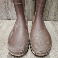 Thin Short Rubber Boots *gc/fair, dirty, rubs, stains, scratches
