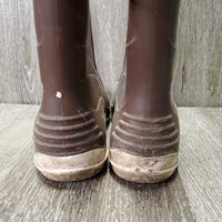Thin Short Rubber Boots *gc/fair, dirty, rubs, stains, scratches
