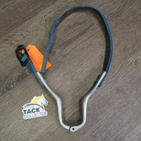 Aluminum Nutcracker Cribbing Collar, Double Nylon Neck Strap *gc/fair, v.dirty, older, frayed holes, faded, dents, scrapes, older
