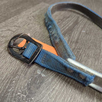 Aluminum Nutcracker Cribbing Collar, Double Nylon Neck Strap *gc/fair, v.dirty, older, frayed holes, faded, dents, scrapes, older
