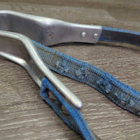 Aluminum Nutcracker Cribbing Collar, Double Nylon Neck Strap *gc/fair, v.dirty, older, frayed holes, faded, dents, scrapes, older

