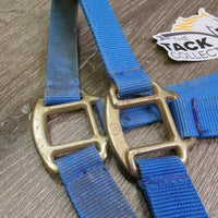 Stiff Nylon Halter , Spring Snap *gc, dirty, stains, thread, peeled/bubbled, rust
