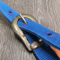 Stiff Nylon Halter , Spring Snap *gc, dirty, stains, thread, peeled/bubbled, rust
