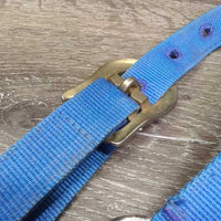 Stiff Nylon Halter , Spring Snap *gc, dirty, stains, thread, peeled/bubbled, rust
