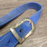 Stiff Nylon Halter *gc, dirty, stains, rubs, frays, scrapes, hole frays, older, twist
