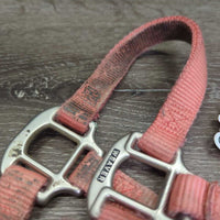 Soft Narrow Thick Nylon Halter, adj, snap *gc/fair, v.dirty, faded, rubs, stains, edge scrapes
