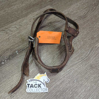 Narrow Leather Cribbing Collar *gc/fair, clean, cut ends, v.scraped & cracked, dry, stiff, thin spots
