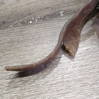 Narrow Leather Cribbing Collar *gc/fair, clean, cut ends, v.scraped & cracked, dry, stiff, thin spots
