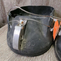 2 Hoof Boots *gc/fair, clean & dirty, stains, rust, scrapes, BROKEN inner heel straps
