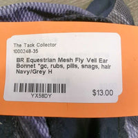 Mesh Fly Veil Ear Bonnet *gc, rubs, pills, snags, hair
