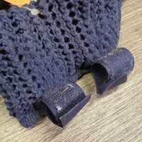 Crochet Fly Veil Ear Bonnet, piping *gc, clean, snags, v.rubbed/frayed spots, hairy, curled edges
