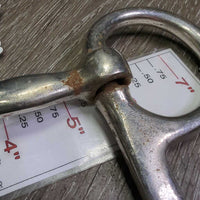 Half Cheek Single Joint Bit *fair, scuffs, rusty, loose joints, peeled, chews, scrapes, older
