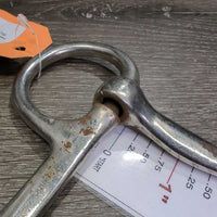Half Cheek Single Joint Bit *fair, scuffs, rusty, loose joints, peeled, chews, scrapes, older
