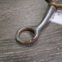 Tom Thumb Single Joint Western Bit *fair, scuffs, rusty, scrapes, pitted, bubbled, clean, residue, loose joints
