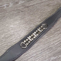 Flat Soft Leather Browband, bling *vgc, clean & dirty bling
