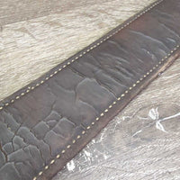 2" Wide Double Leather Back Cinch *fair, older, cracks, v.dry, v.stiff, stains, residue, rusty
