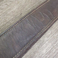 2" Wide Double Leather Back Cinch *fair, older, cracks, v.dry, v.stiff, stains, residue, rusty
