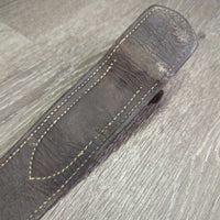 2" Wide Double Leather Back Cinch *fair, older, cracks, v.dry, v.stiff, stains, residue, rusty
