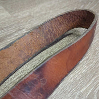 1.5"W Leather Back Cinch *gc, scrapes, rubs, slice, stains, twist, older
