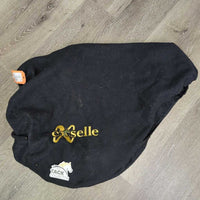 Thick Hvy Fleece Jumper Saddle Cover *gc/fair, clumpy, hairy, rubbed, pilly, v.stretched elastic
