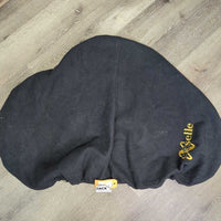 Thick Hvy Fleece Jumper Saddle Cover *gc/fair, clumpy, hairy, rubbed, pilly, v.stretched elastic
