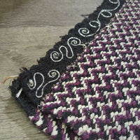 Hvy Cotton Woven Western Saddle Pad - Blanket, edge bling *gc, pilly, clean, snags, rubs, frays, stains, hair
