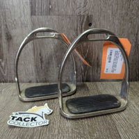 Pr Hvy Stirrup Irons, grips *fair, pitted, bubbled, scratches, scrapes, dirt/stain, chips
