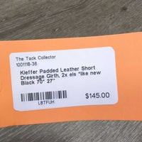 Padded Leather Short Dressage Girth, 2x els *like new
