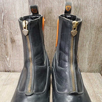 Paddock Boots, Zips *vgc/gc, mnr dirt, toe dent, scuffs, pills & hair
