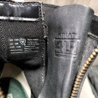 Paddock Boots, Zips *vgc/gc, mnr dirt, toe dent, scuffs, pills & hair
