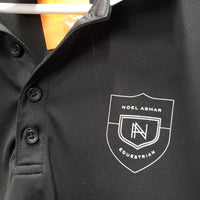MENS SS Polo Shirt, 1/4 Button Up *vgc, mnr cracking logo, older, mnr stretched cuffs

