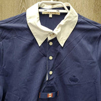 MENS SS Polo Show Shirt, 1/3 Button Up *vgc, mnr pilly cuff edges, collar stains & crinkles
